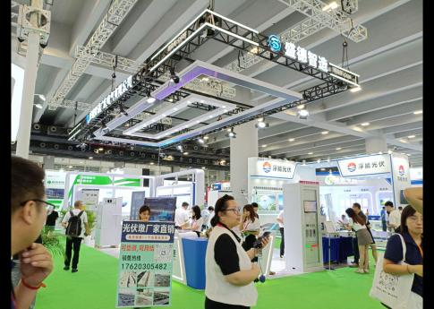 2025年8月廣州光伏太陽能展盛德智造展臺搭建現場效果
