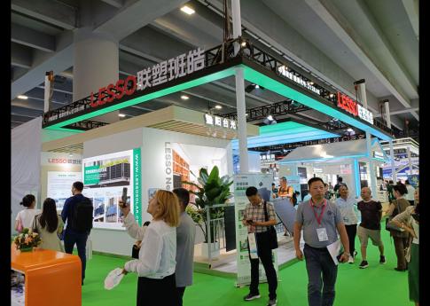 2025年8月廣州光伏太陽能展聯塑班皓展臺搭建現場效果